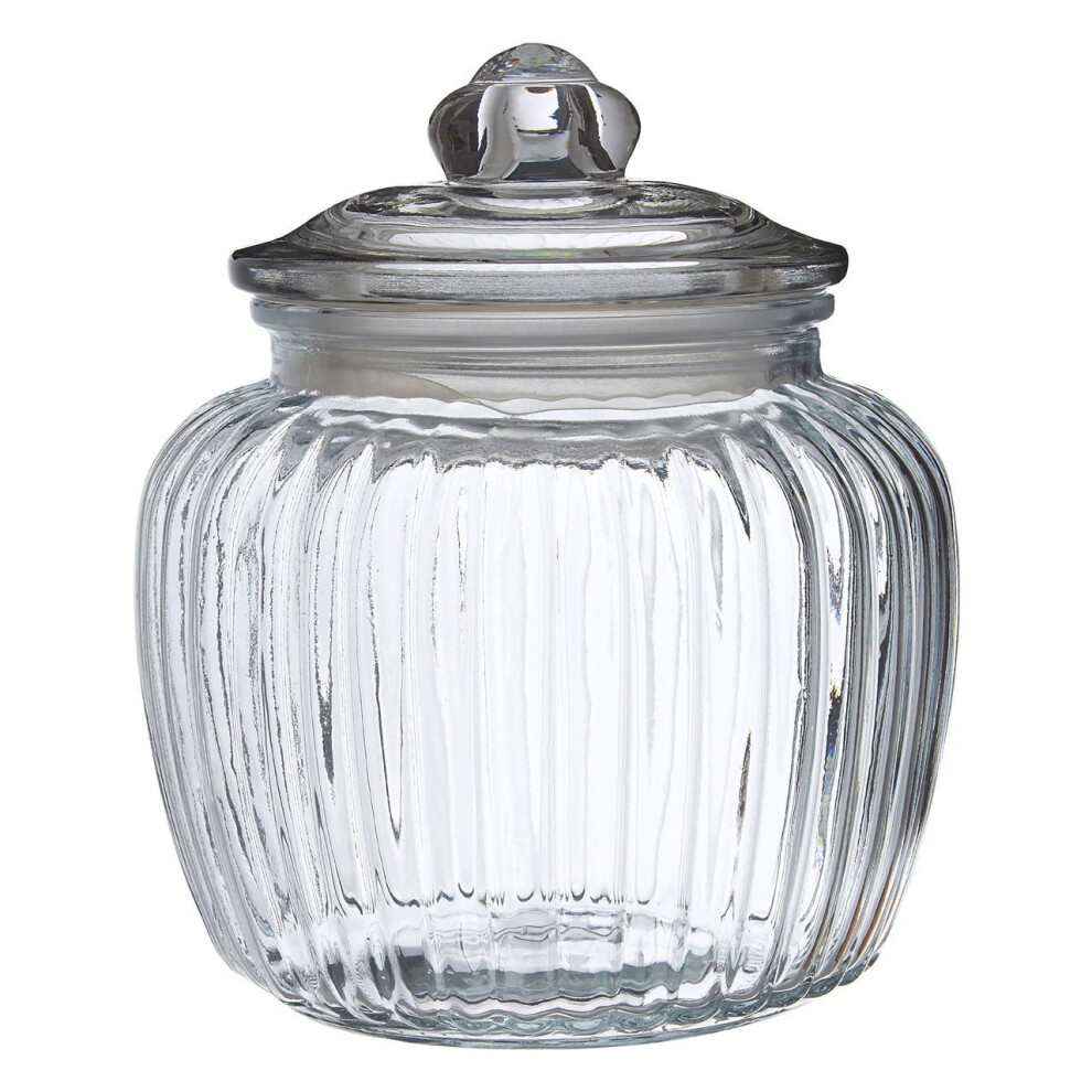 Premier Housewares Vintage Design Glass Storage Jar - 1320Ml