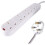 2M 4 Way Surge Protected Pwr Ext  4  Sockets White 27-4020S 1