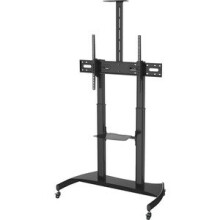 newstar mobiele vlakke scherm vloerstandaard (hoogte: 128-160 cm) zwart Het mobiele steun van NewStar, model PLASMA-M1950E is een