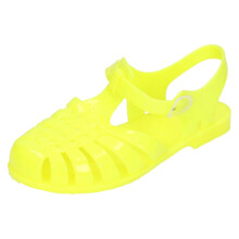 (UK 12 Child, Lemon (Yellow)) Girls Spot On Closed Toe Jelly Sandals