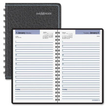 At A Glance AAGSK4400 5 x 8 in. Daily Appointment Book, Leather - Black