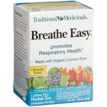 Traditional Medicinals, Breathe Easy, Eucalyptus Menthe, Sans Caféine, 16 Sachets de Thé Emballés, 0,85 oz (24 g)