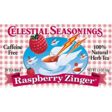 Celestial Seasonings, Tisane, Raspberry ZingerÆ, Sans Caféine, 20 Sachets, 1,6 oz (45 g)
