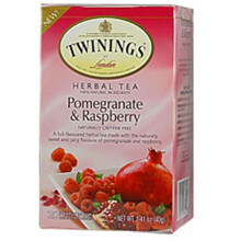 Twinings, Thé aux Herbes Aromatisé, Grenade et Framboise, Sans Caféine, 20 Sachets de Thé, 1,41 oz (40 g)