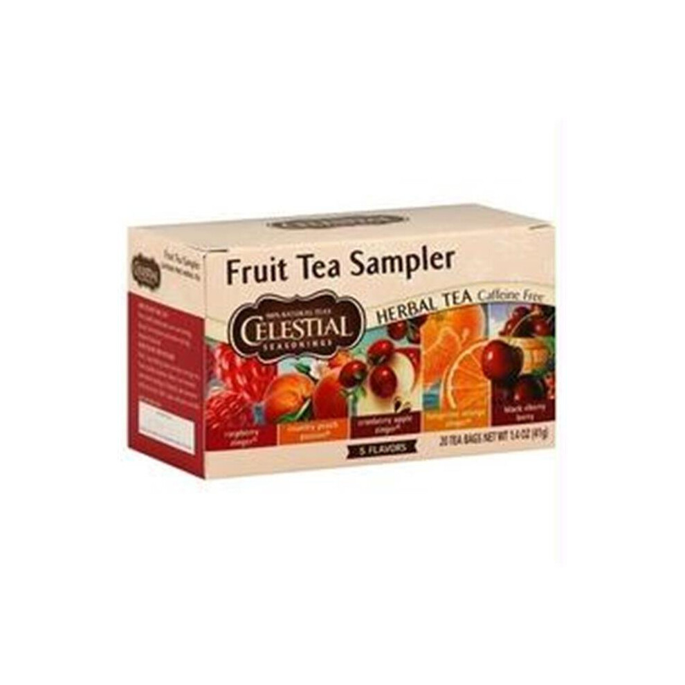 Celestial Seasonings B65409 Celestial Fruit Tea Sampler  -6x18 Bag