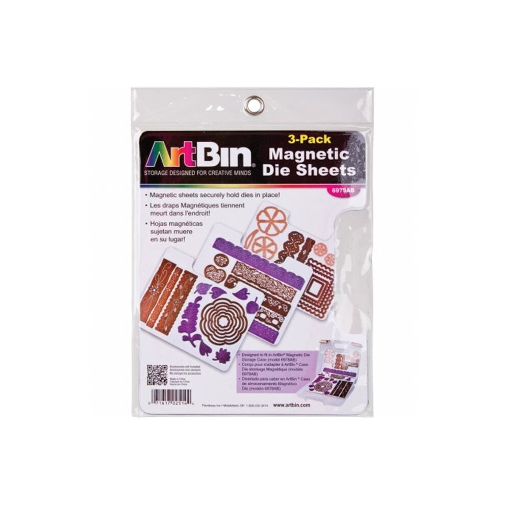 ArtBin 6979AB ArtBin Magnetic Sheets 3-Pkg-7.325 in. x 9.125 in.  For Use In 6978AB