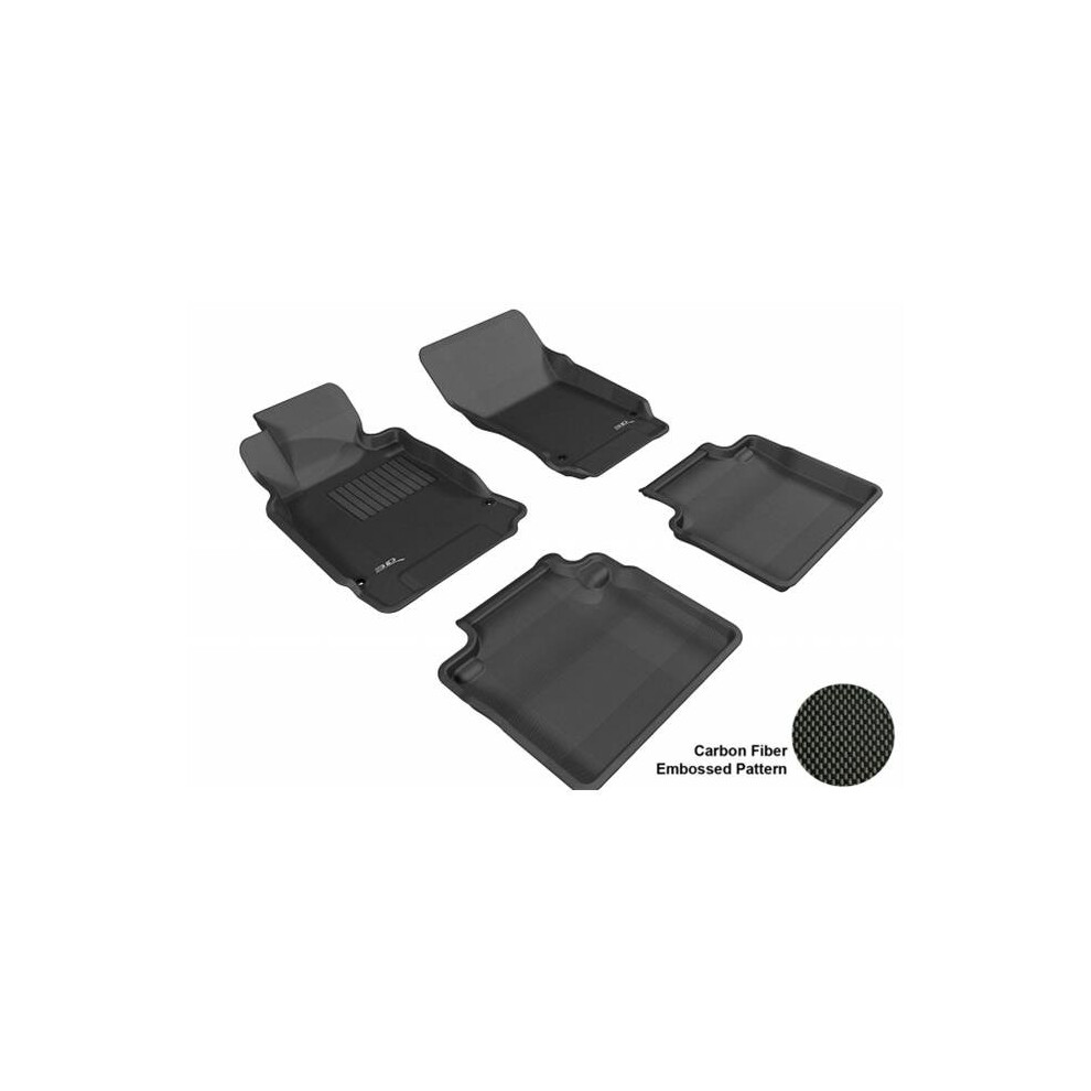 3D Maxpider L1IN01501509 Infiniti M37 20112013 Kagu Black R1 R2 Floor Mat-image
