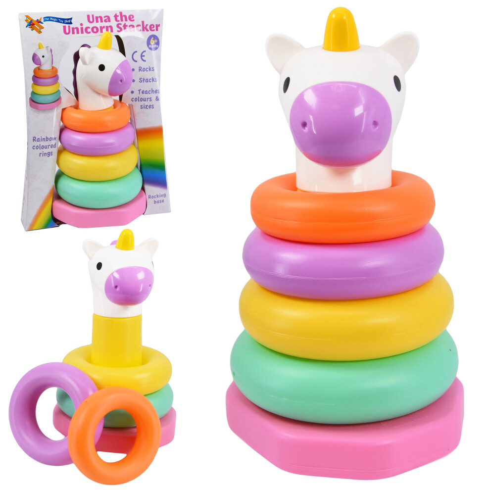 The Magic Toy Shop Una The Unicorn Baby Stacking Rings Stack Nesting Sorting Toy Fun Activity Game