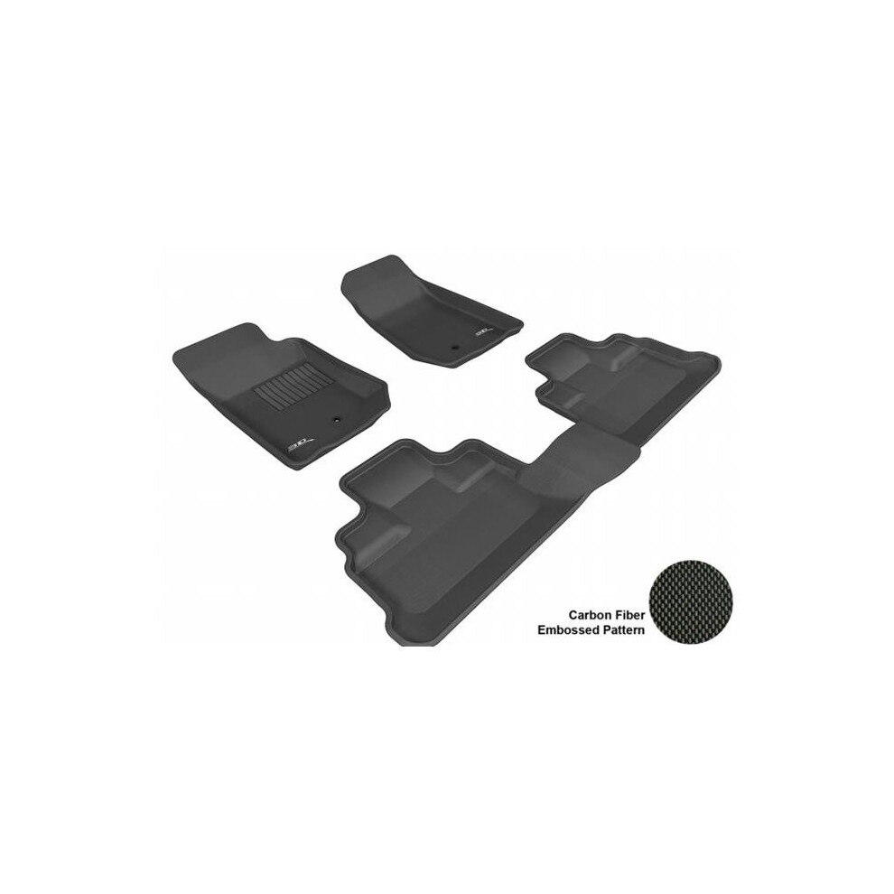 3D Maxpider L1jp00301509 Jeep Wrangler Unlimited 2007-2013 Kagu R1 R2 Floor Mat Black 842132019730