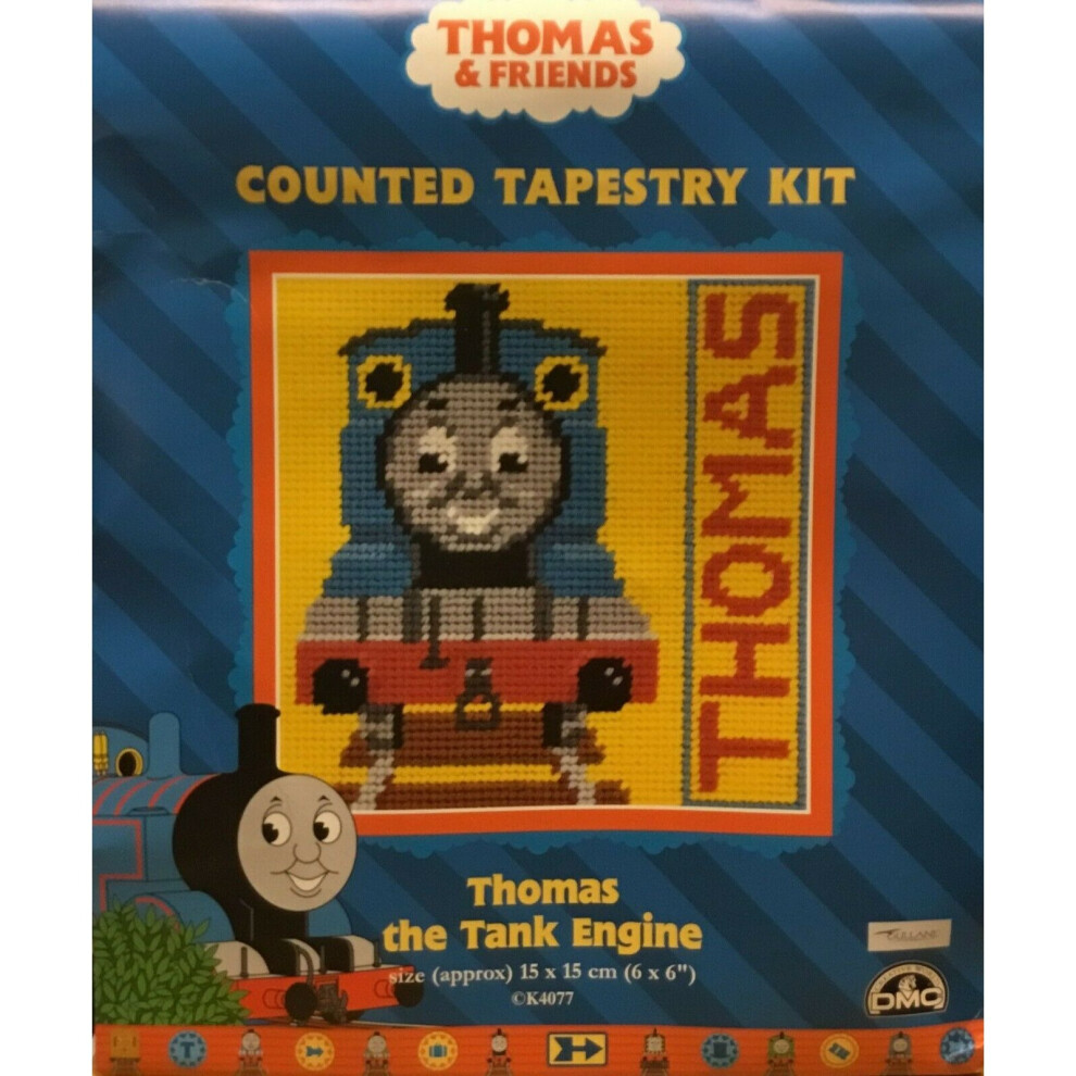 Dmc Thomas The Tank Engine Sampler Tapestry / Needlepoint Kit (1) - 6" X 6"