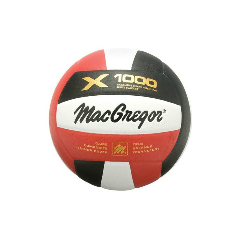 MacGregor MCV1000B X1000 Indoor & Outdoor Volleyball, Black & White