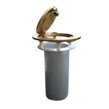 Volleyball - Floor Sleeve And Brass Hinged Cover - 3.5 Inch - 2 Each