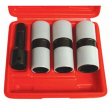 3 Pc. 0.5 In. Drive Thin Wall Flip Impact Socket Set With Protective Sleeve
