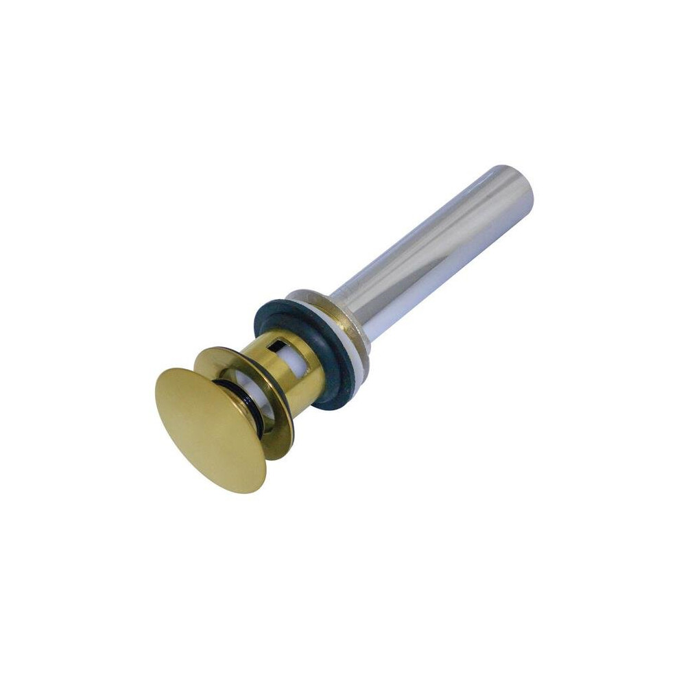 Fauceture Ev6007 Traditional Kingston Brass Push Pop-Up Drain With Overflow Hole - Satin Brass