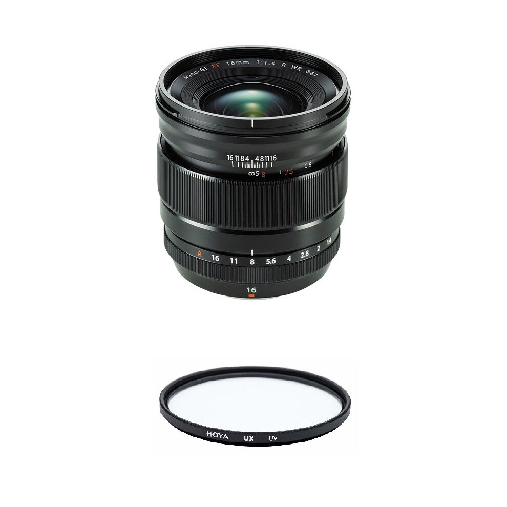 FUJIFILM XF 16MM F1.4 R WR Black + HOYA UX UV 67mm Filter