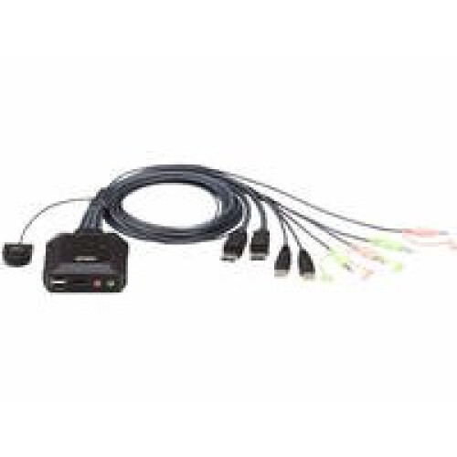Aten KVM-Switch  2-fach Audio/DP(Displayport), USB,