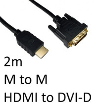 Hdmi To Dvi-D Gold Plated 2M Black CDLDV-302