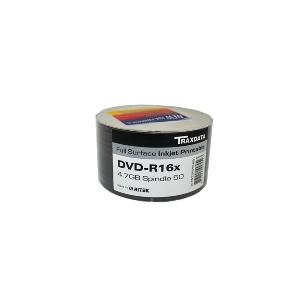 Traxdata Ritek DVD-R 16x 4.7GB White Inkjet Printable Blank Discs 50 Pack - Image 7