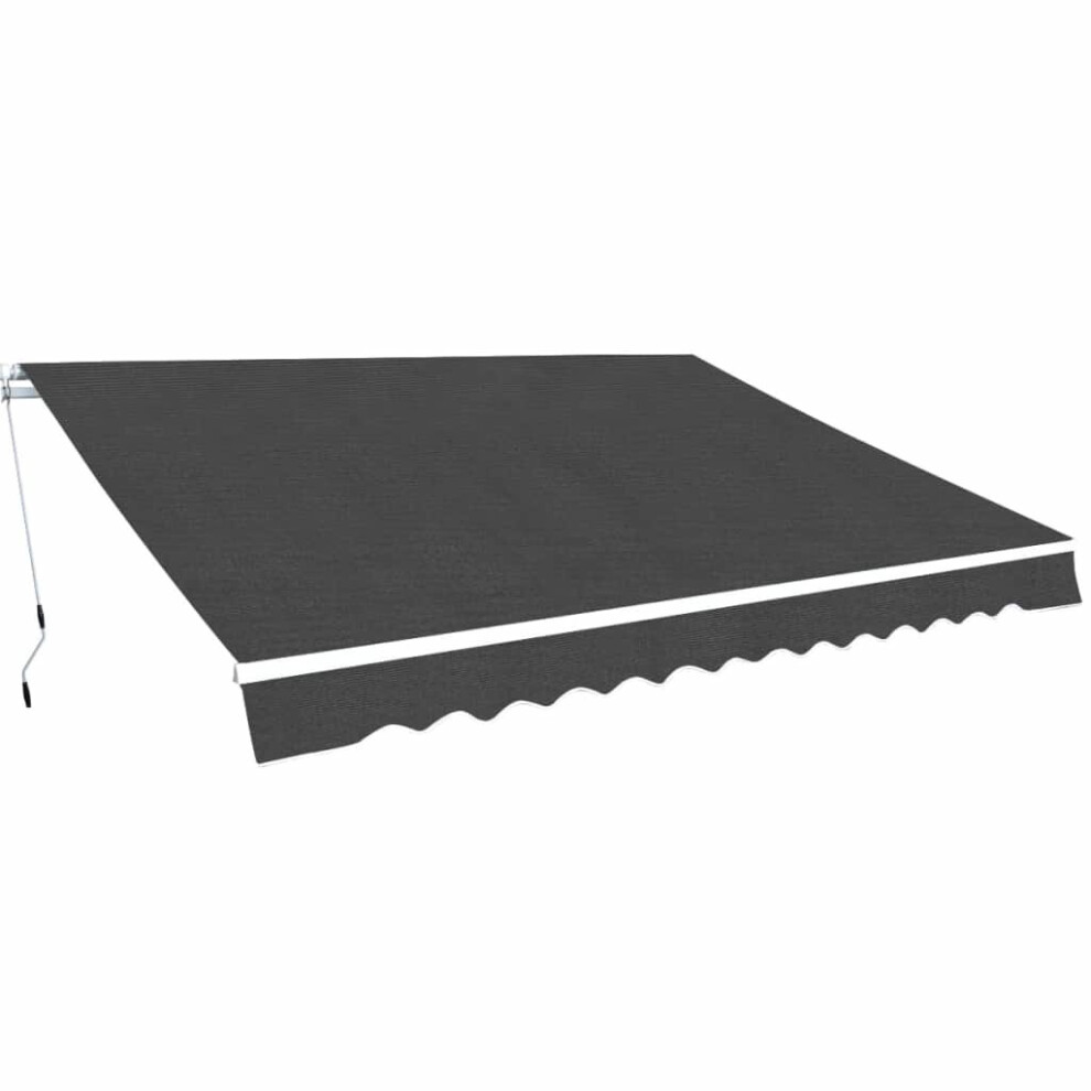 vidaXL Folding Awning Manual Operated 500cm Anthracite Canopy Solar Shade