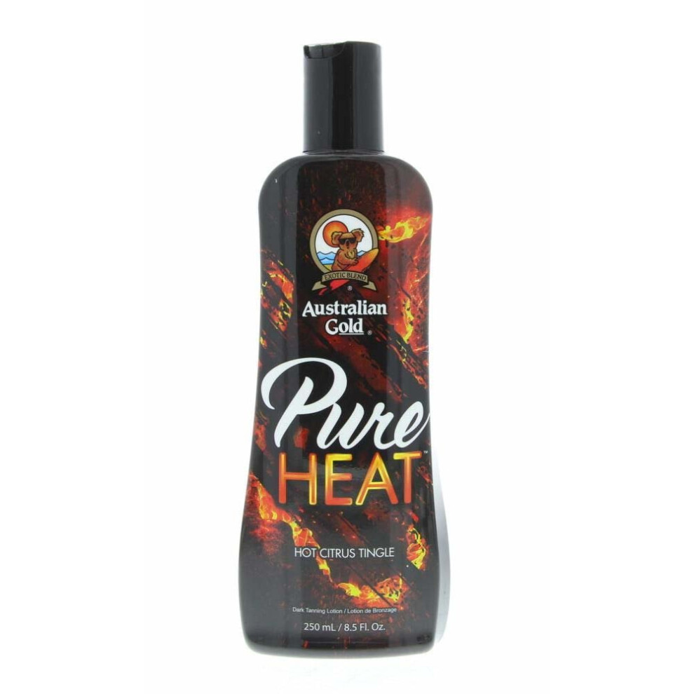 Australian Gold Pure Heat 250ml Sunbed Tan Cream Tanning Lotion