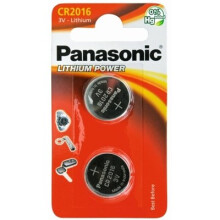 Panasonic Lithium Pack Of 2 Coin Cell Cr2016 Batteries PANACR2016-B2