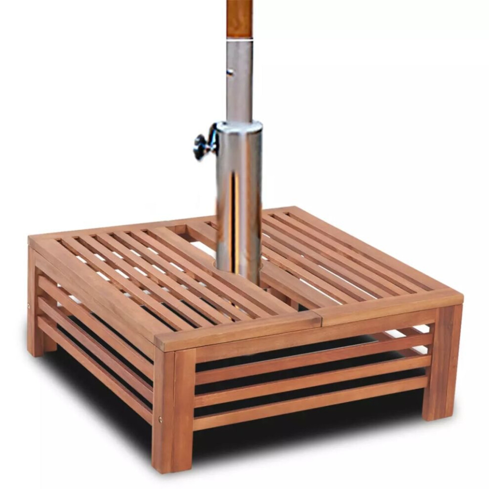 vidaXL Wooden Parasol Stand Cover Outdoor Garden Umbrella Support Holder Base