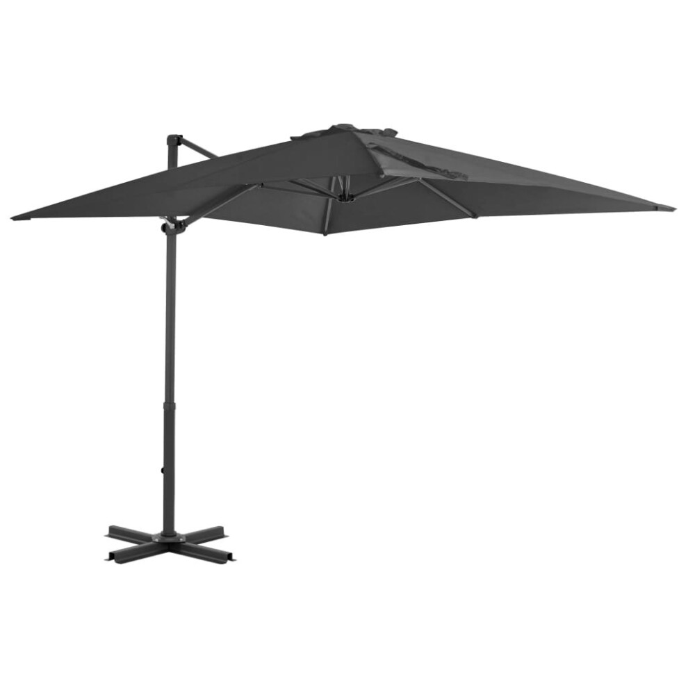 vidaXL Garden Parasol with Portable Base Sunshade Outdoor Umbrella Anthracite