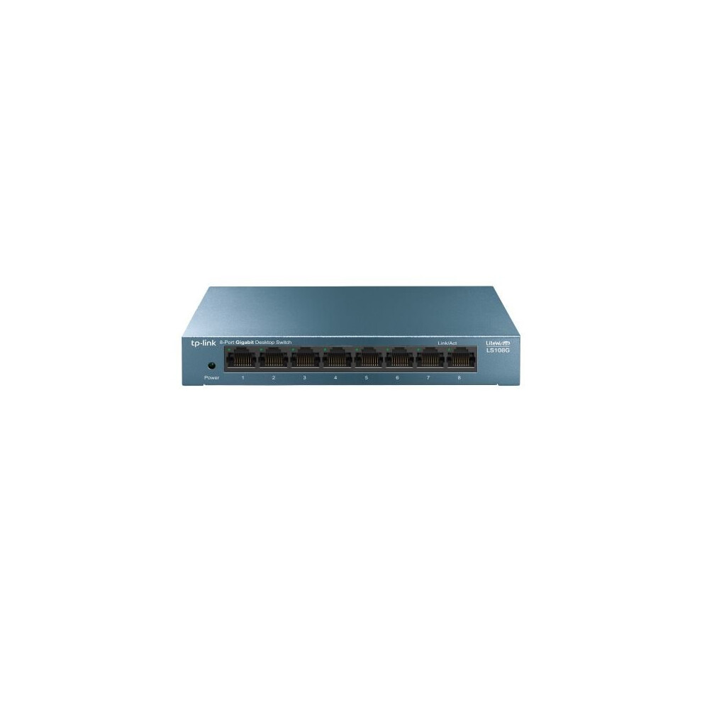 Tp-Link LS108G 8-Port Gigabit Unmanaged Desktop Litewave Switch Steel Case LS108G