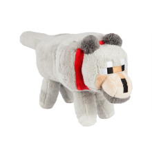 Minecraft 15" Grey Wolf Plush Toy Kids Gift