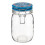 Premier Housewares Pretty Things Glass Storage Jar Blue Ceramic Lid 1000ml 2