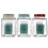 Premier Housewares 2000 ml Glass Storage Jar Assorted Coloured Lids 1