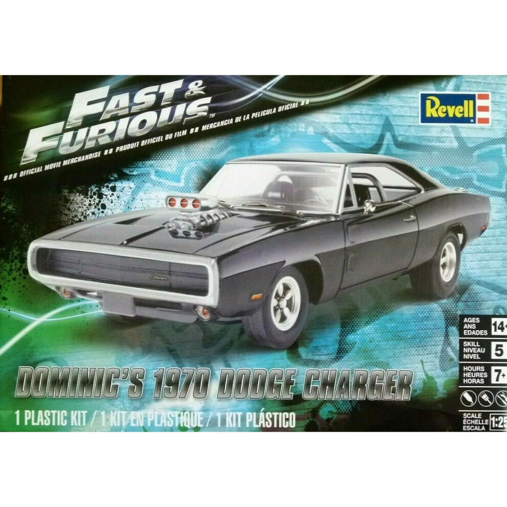 Revell Monogram 1:25 1970 Dodge Charger Dominic's Fast And Furious Car Model Kit