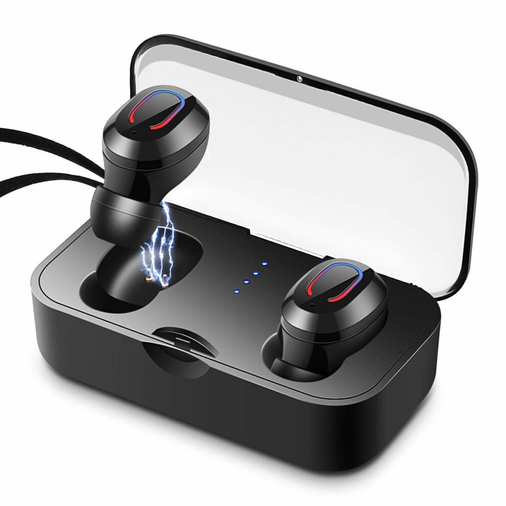 Bluetooth 5.0 Wireless Headphones, Bass Stereo Sound True Wireless Earphones Earbuds With Mic 6903472269460