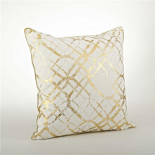 Saro Lifestyle 9283.GL20S 20 in. Embroidered & Foil Print Square Throw Pillow - Gold