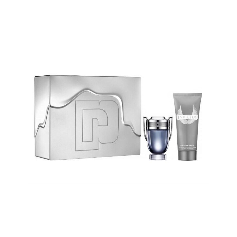 Paco Rabanne Invictus Gift Sets 50ml EDT Spray + All Over Shampoo 100ml