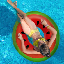 Official 'Perfect Pools' Inflatable Giant Watermelon Rubber Ring | Watermelon Pool Float