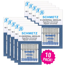 Schmetz Universal Sewing Machine Needles, 10Pc 10/Pk - Sizes 70/10, 80/12, 90/14 & 100/16