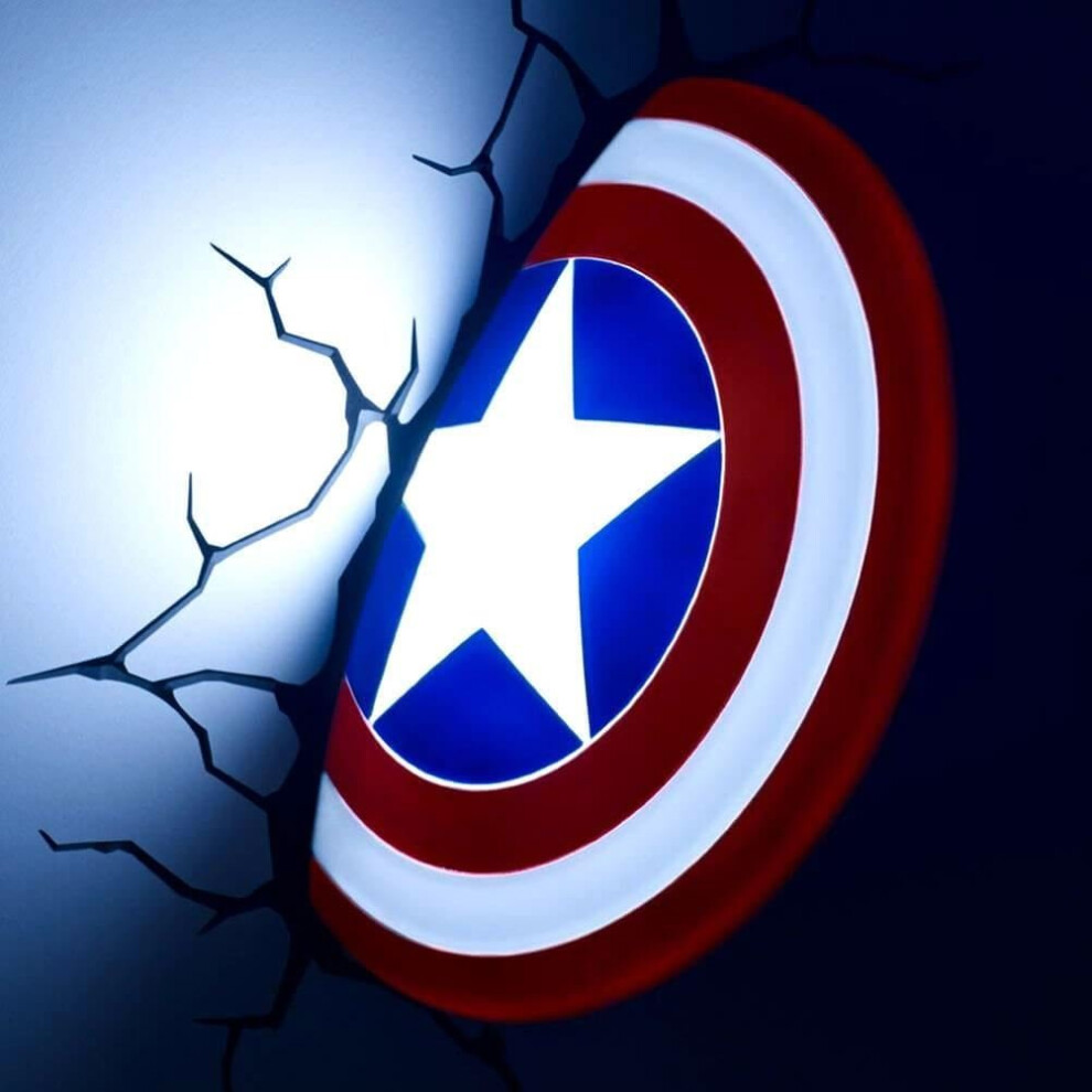 Marvel Captain America Shield 3D Wall Light