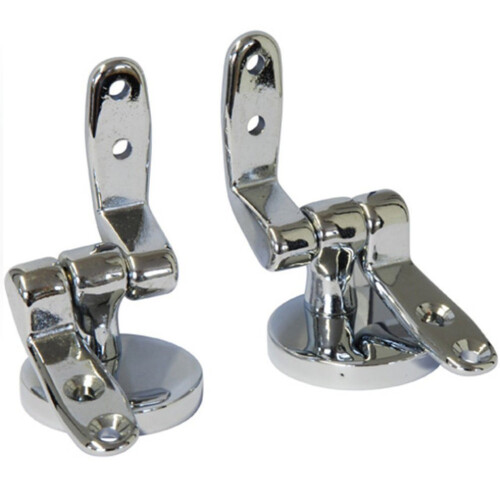 2pc ChromePlated Toilet Seat Hinges With Fittings Toilet Seat Hinges