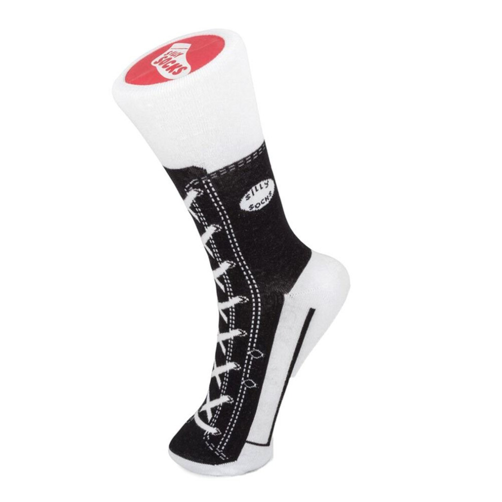 Silly Socks Sneaker Socks: Black