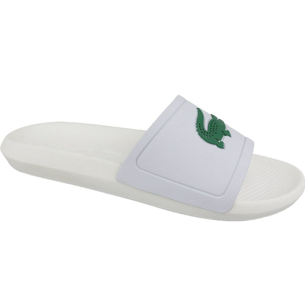 (7) Lacoste Croco Slide 119 1 737CMA0018082 Mens White slides