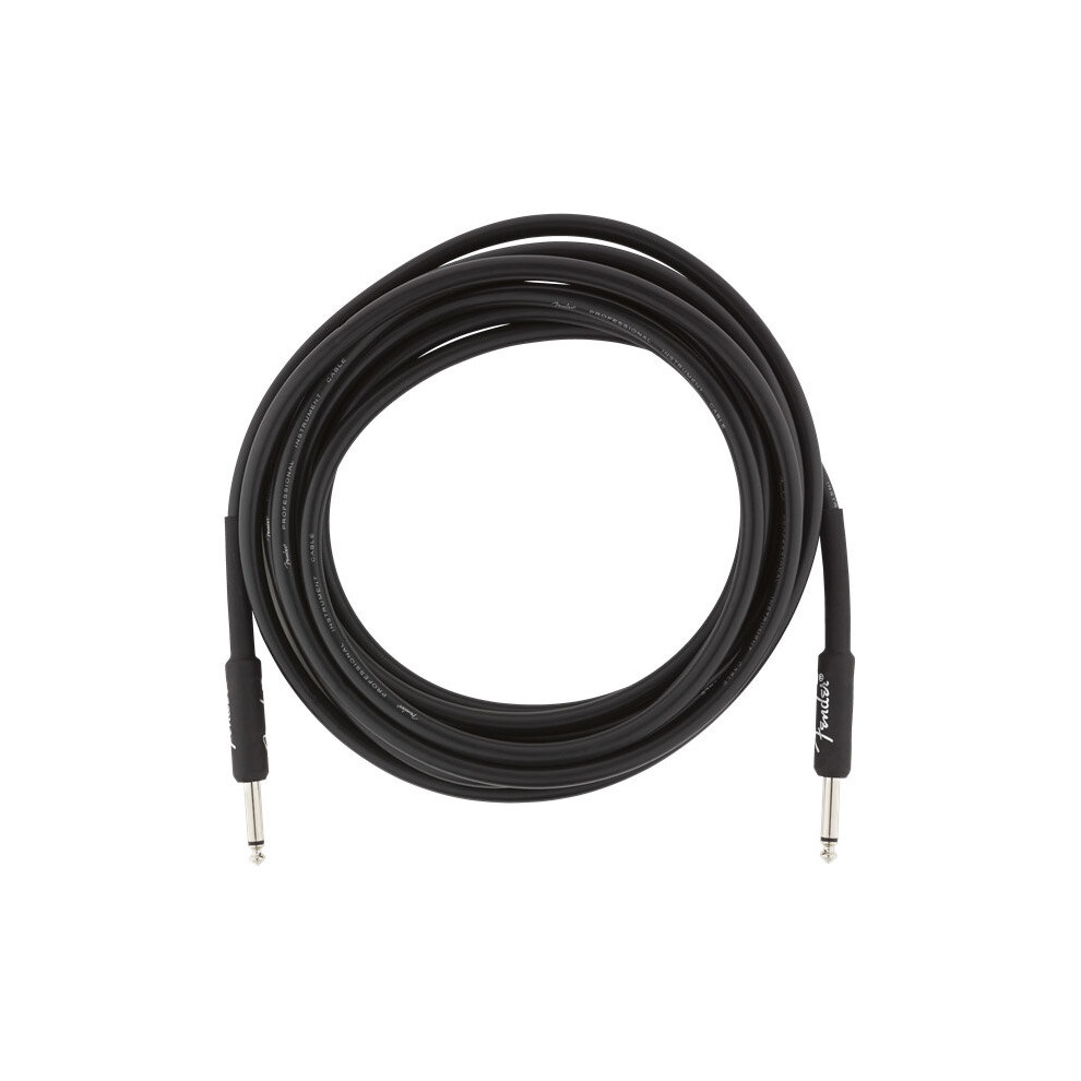 Fender Pro Series 15 foot Instrument Cable, Black