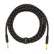 Fender Deluxe Series 15 foot Instrument Cable, Black Tweed