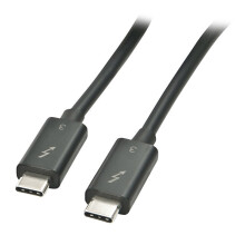 Lindy 41555 0.5 metre Thunderbolt 3 Cable, Black
