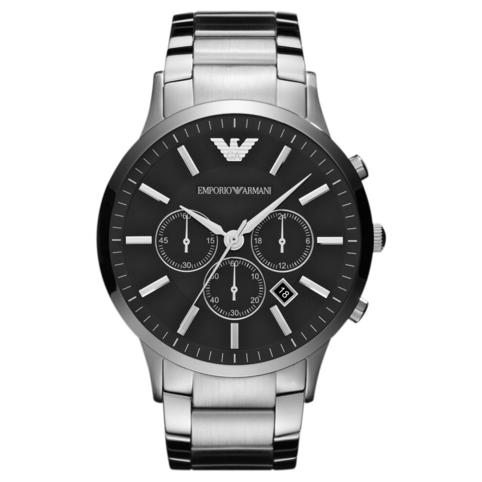 Emporio Armani Sportivo Chrono Dial Silver Strap Men's Watch AR2460