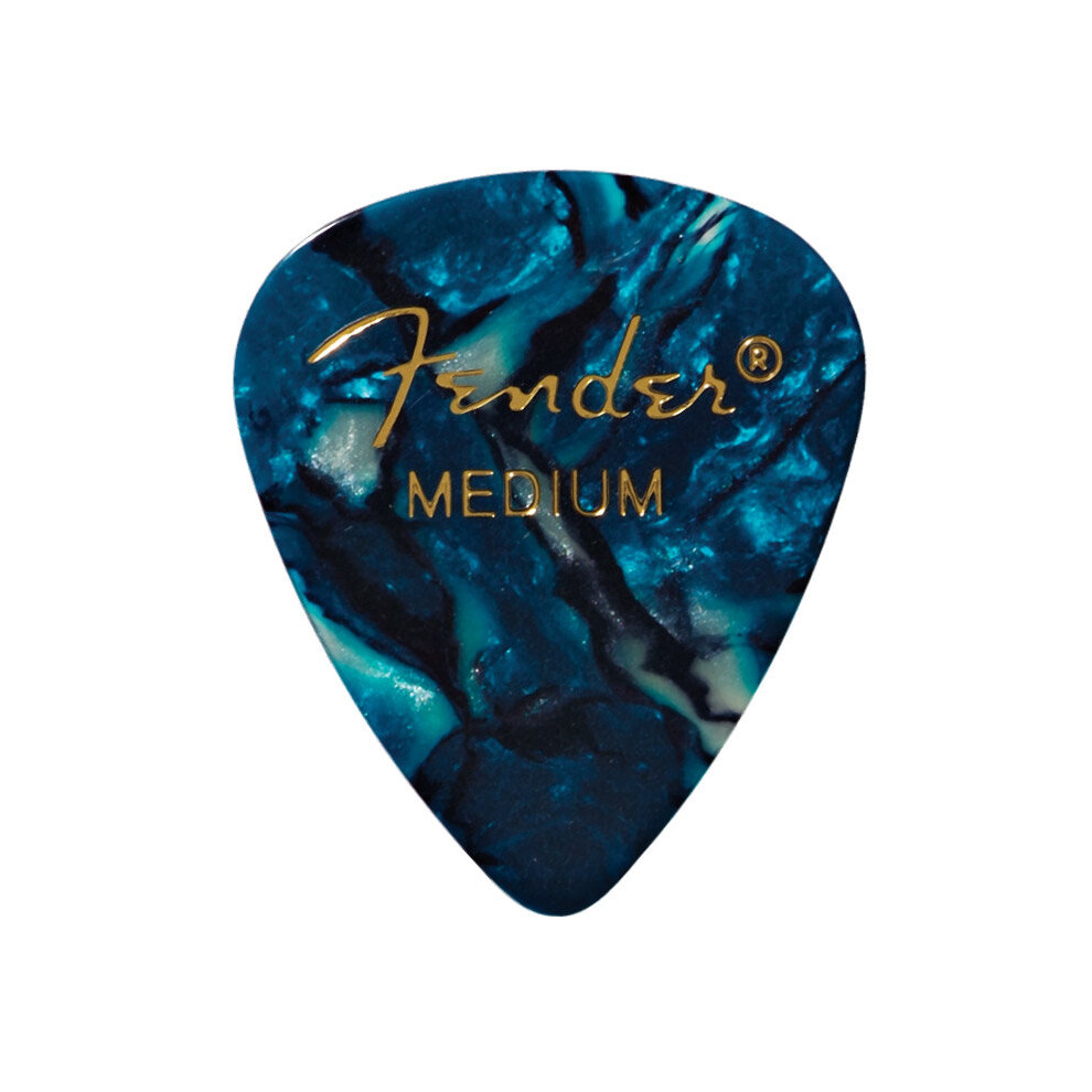 Fender 351 Shape Premium Picks, 12 Pack, Ocean Turquoise, Medium