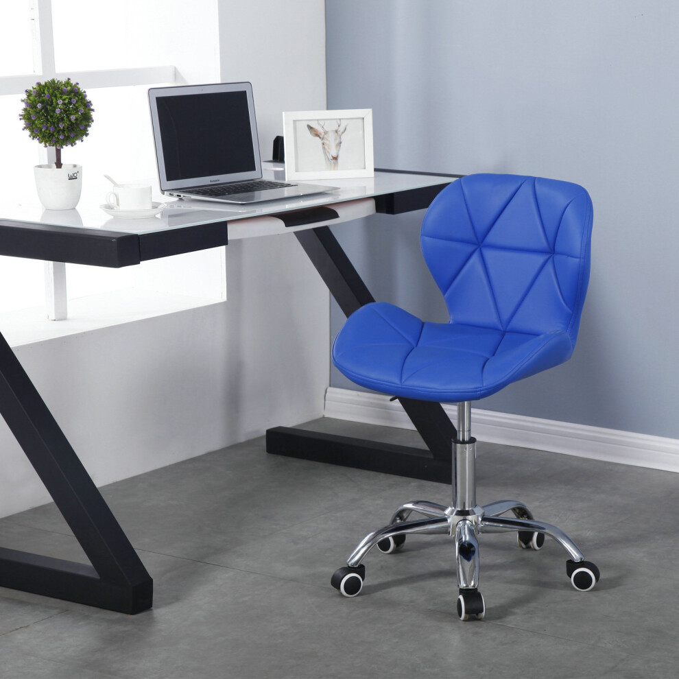 (Blue) Charles Jacobs Cushioned Swivel Office Chair