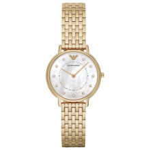 Emporio Armani Reloj de señora chapado en oro con esfera nacarada AR11007