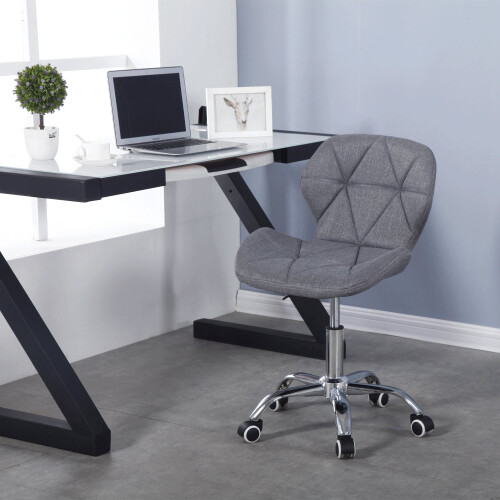 Charles Jacobs (Fabric Grey) Charles Jacobs Cushioned Swivel Office Chair
