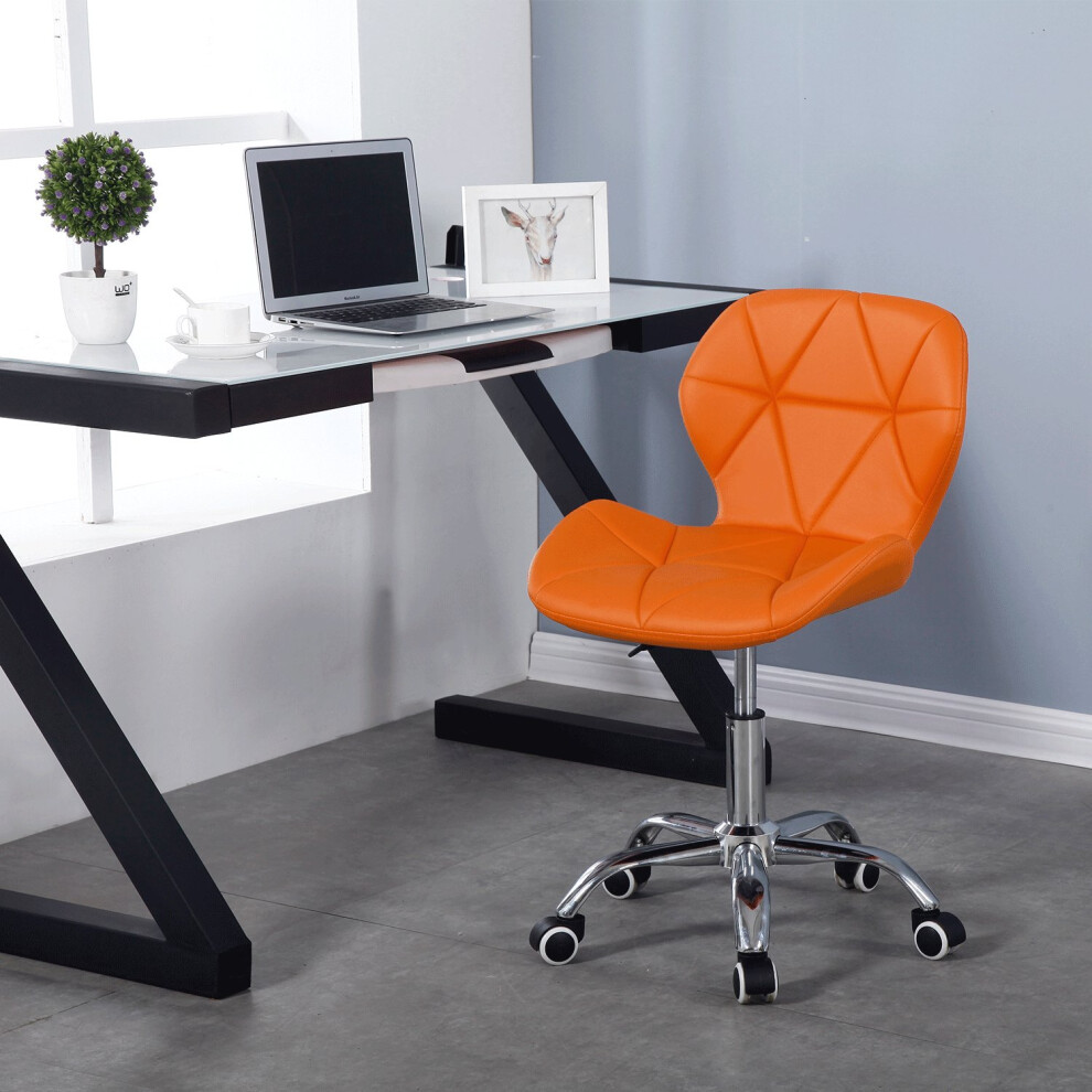 (Orange) Charles Jacobs Cushioned Swivel Office Chair